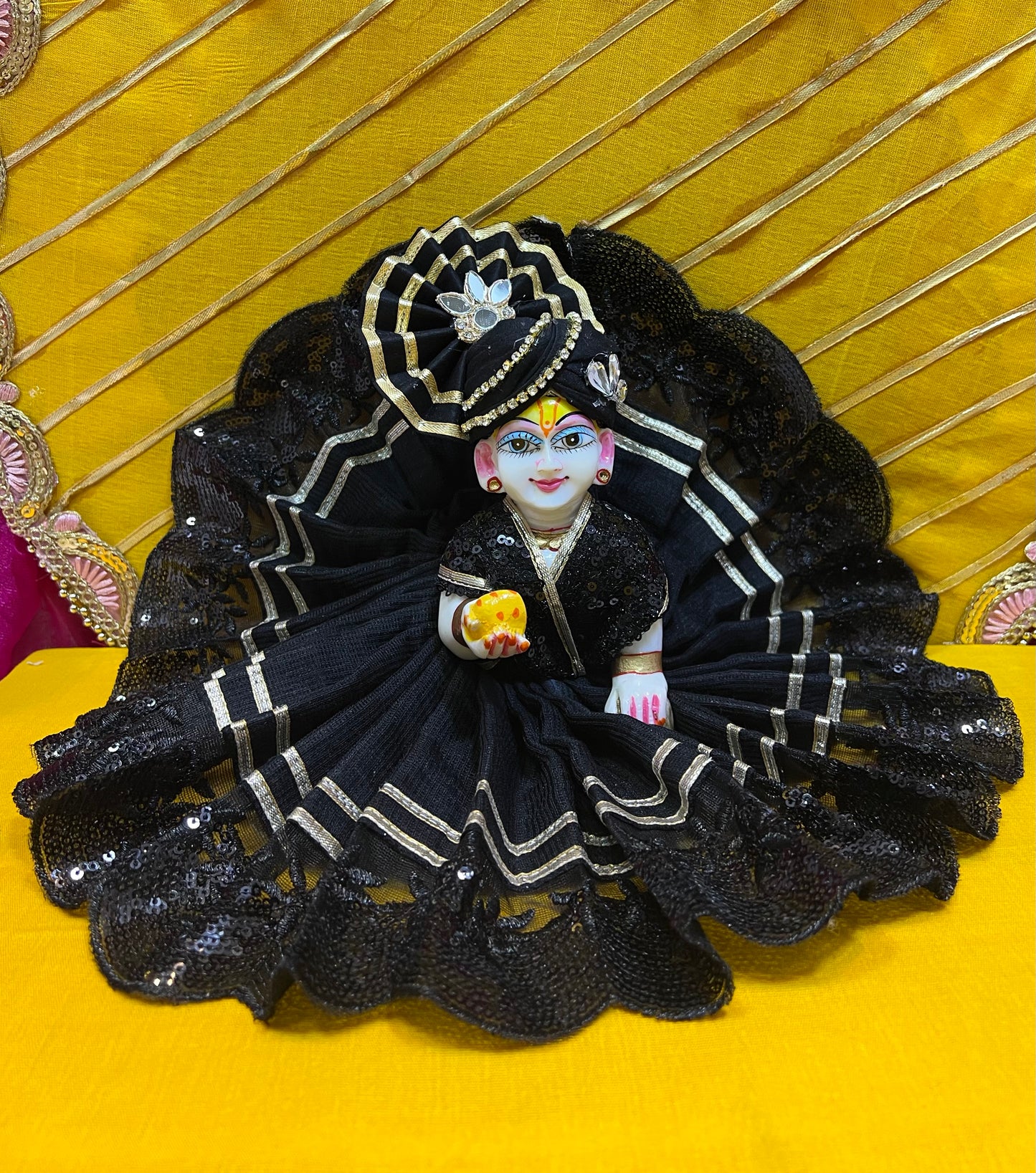 Elegant Black Designer Dress for Laddu Gopal β Janmashtami Special ππ€