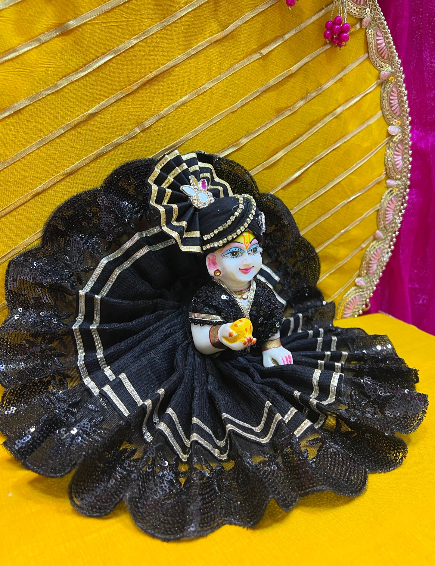 Elegant Black Designer Dress for Laddu Gopal β Janmashtami Special ππ€