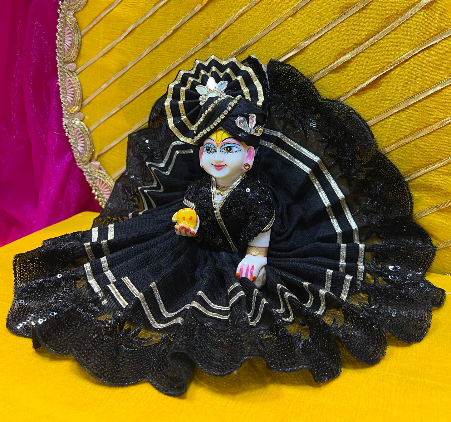 Elegant Black Designer Dress for Laddu Gopal β Janmashtami Special ππ€